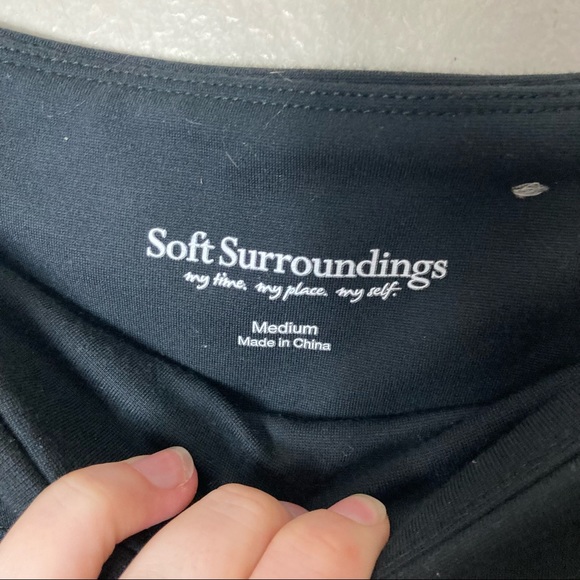 Soft surroundings black superslim pocket leggings women's M - Picture 6 of 8